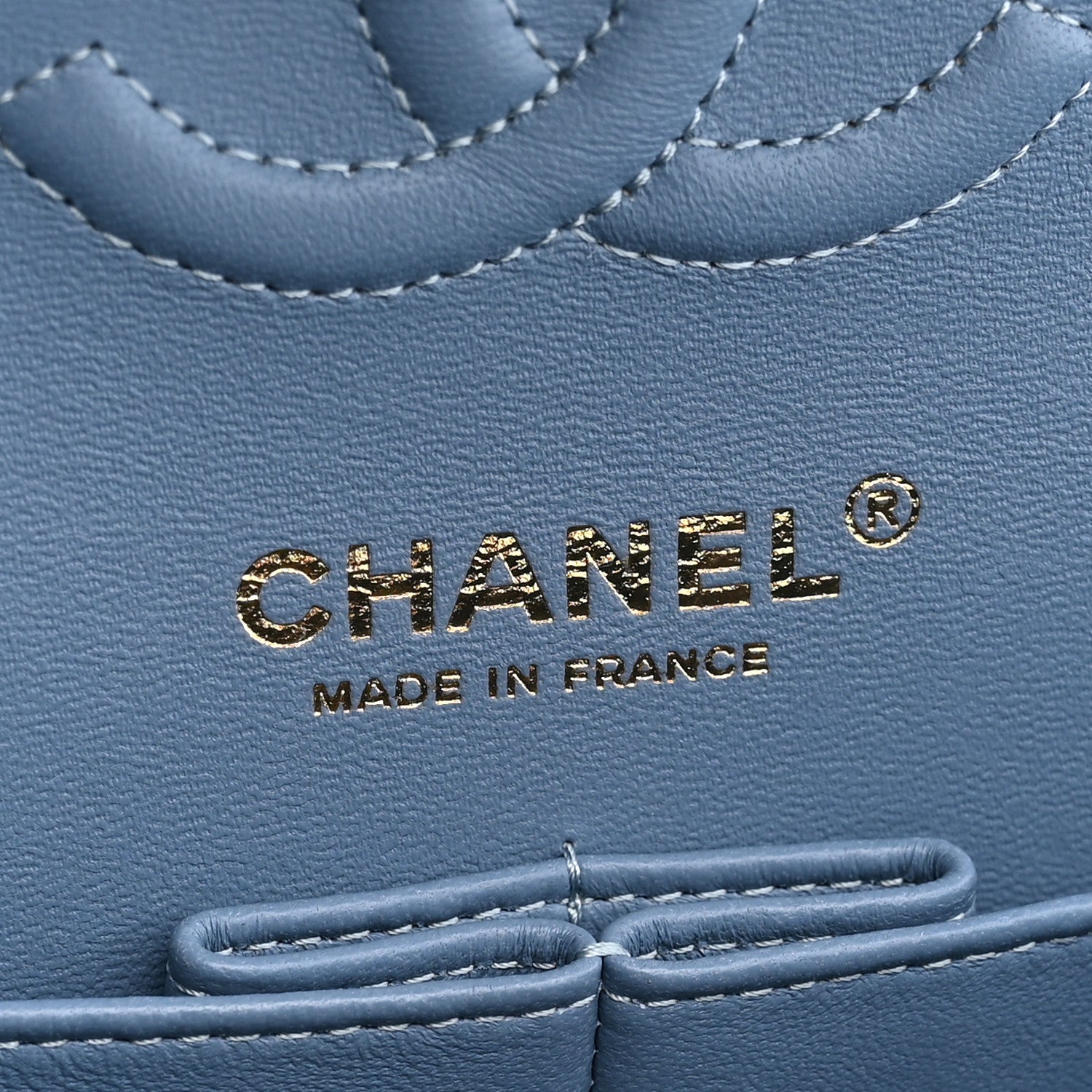 Chanel Printed Denim Quilted Small Double Flap Light Blue 5 of 10