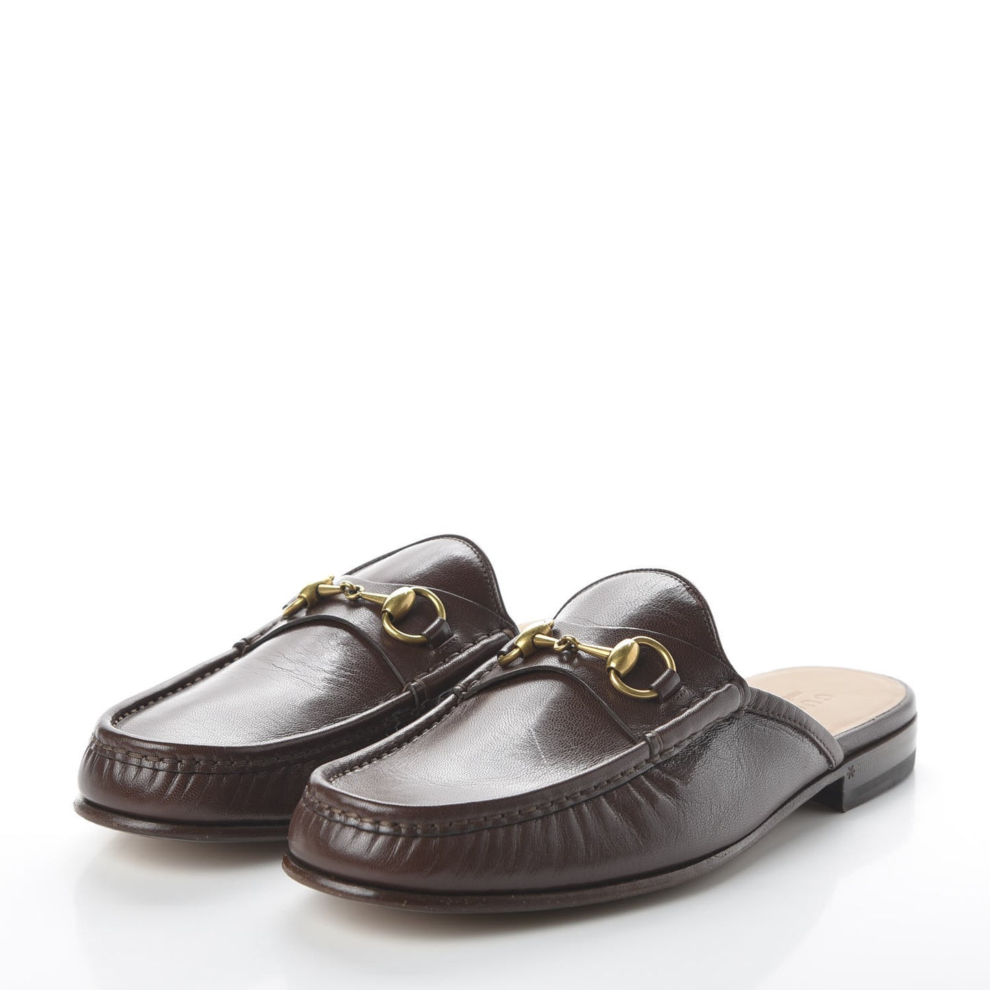 Goatskin Mens Horsebit Slippers 9 Light Brown