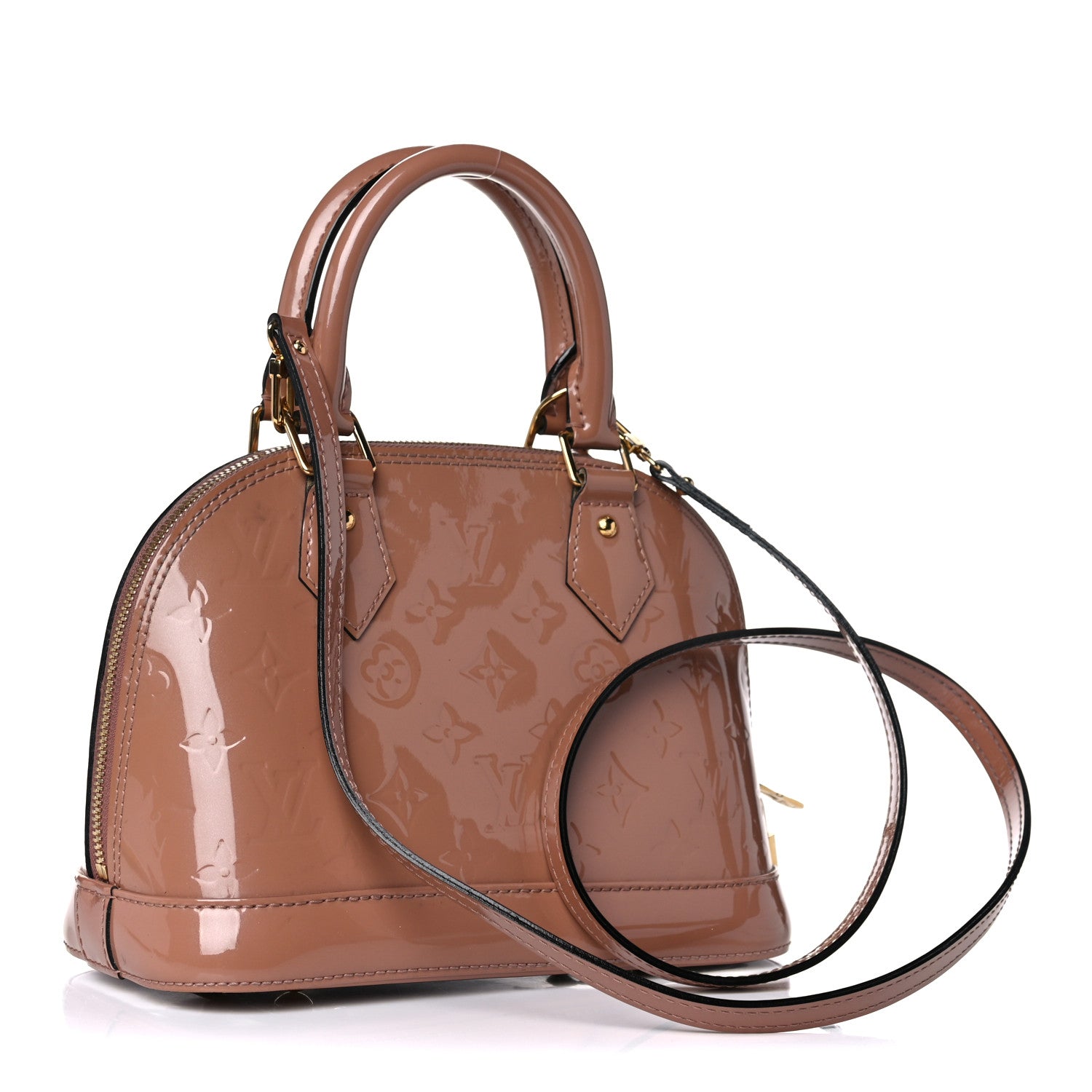 Louis Vuitton Vernis Alma BB Rose Velours 3 of 17