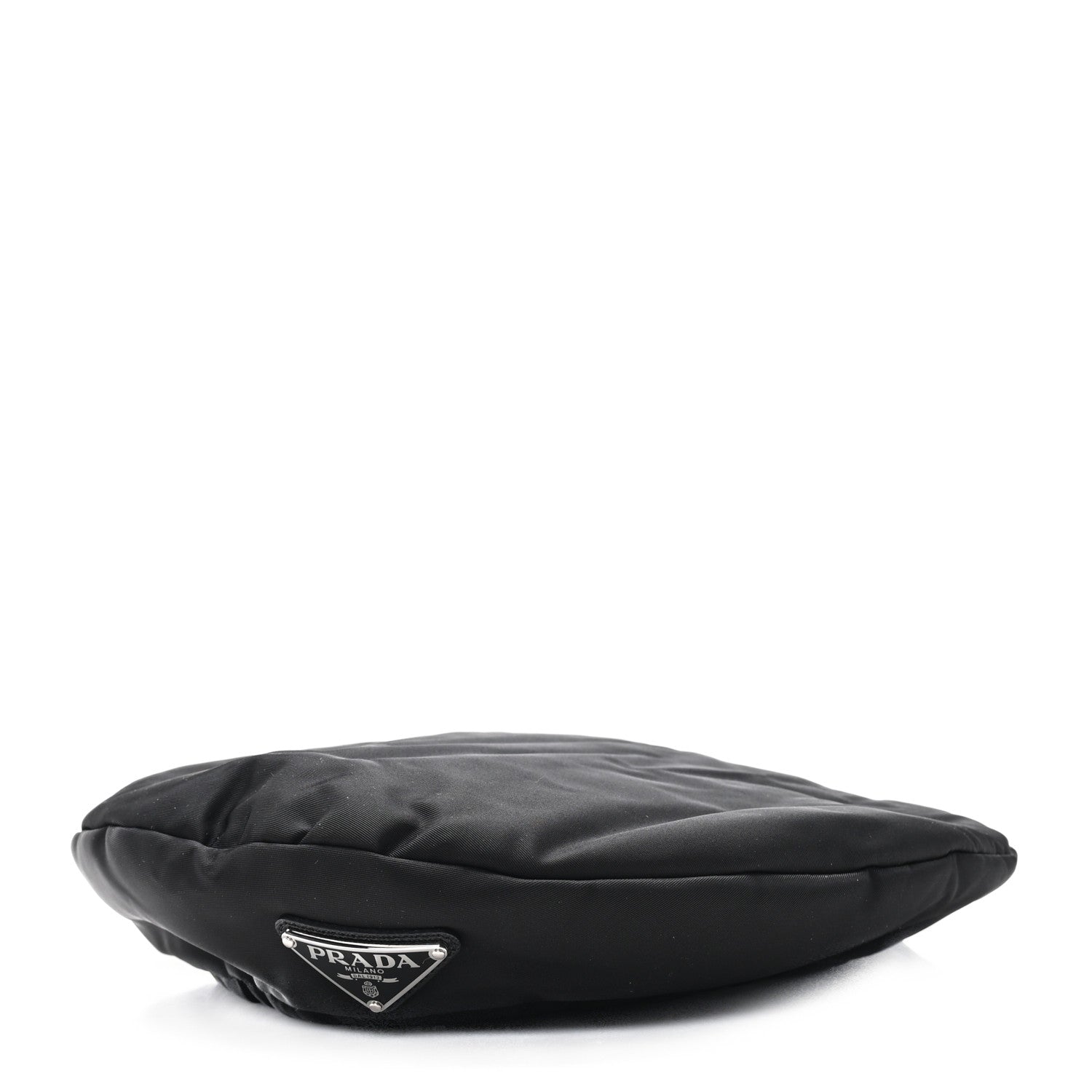 Prada Re-Nylon Metal Triangle Logo Beret L Black Black 1 of 8