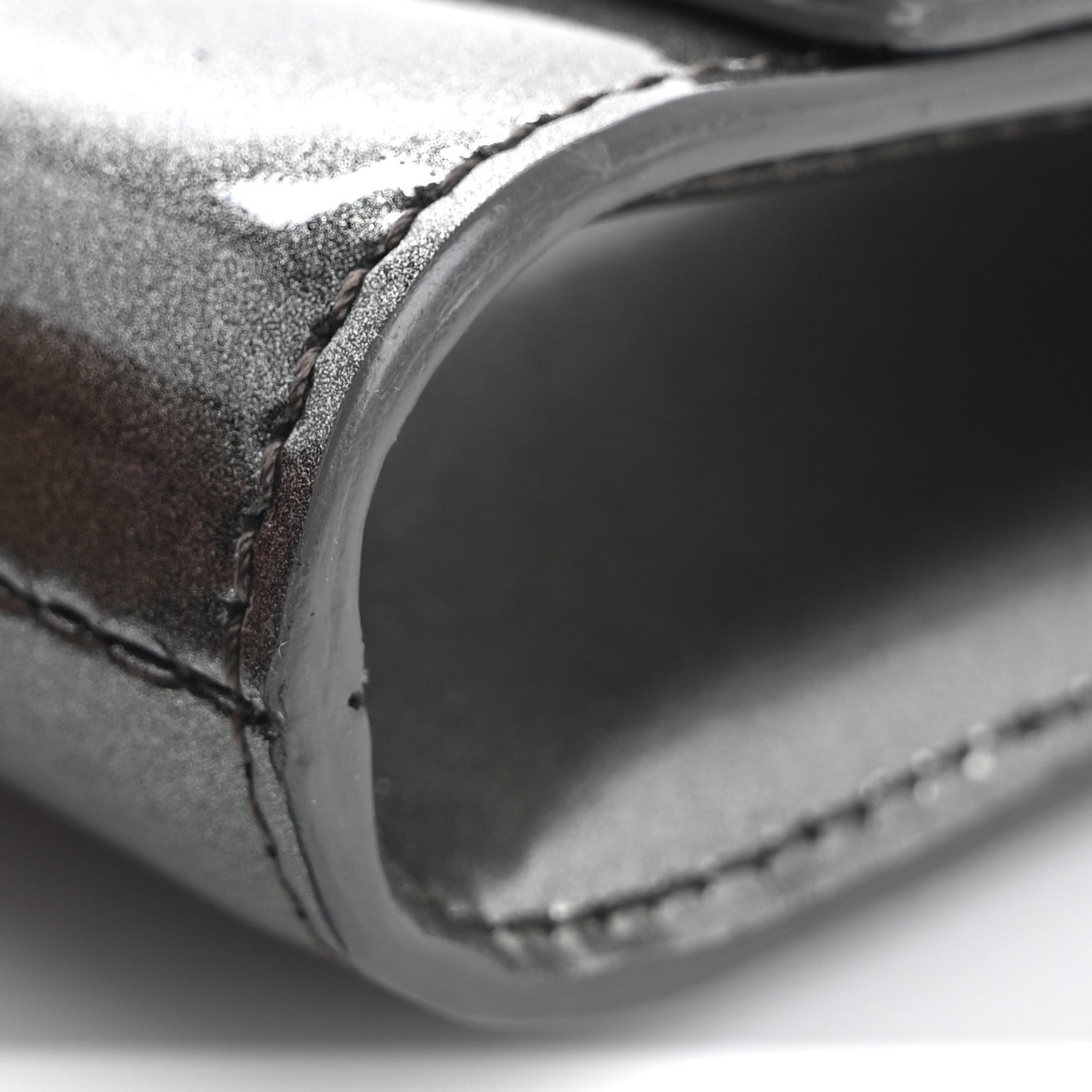 Saint Laurent Patent Large Belle De Jour Clutch Grey 10 of 13