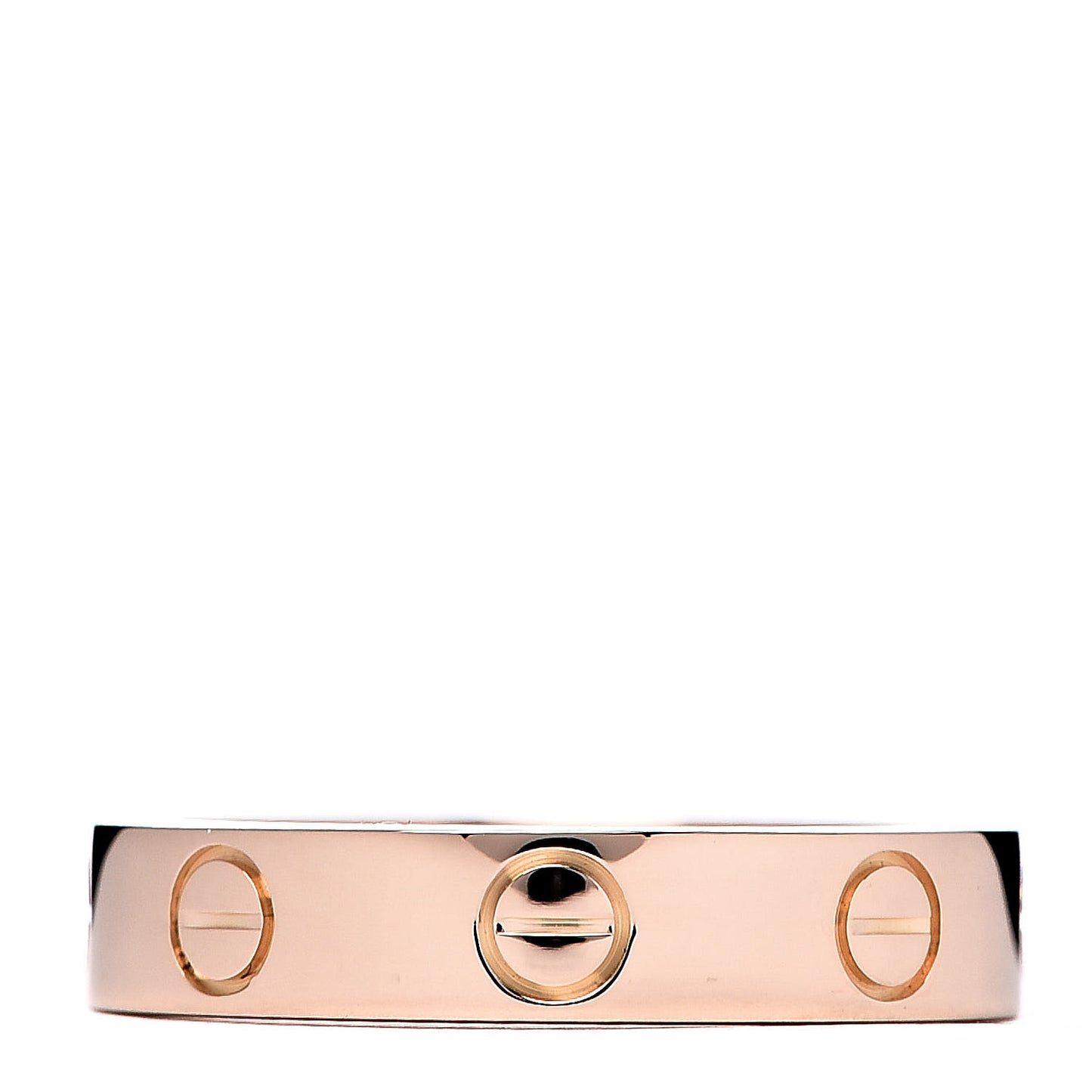 18K Pink Gold Diamond 4mm LOVE Wedding Band Ring 49 4.75
