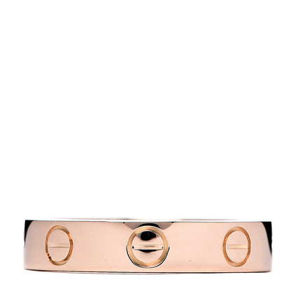Cartier 18K Pink Gold Diamond 4mm LOVE Wedding Band Ring 49 4.75 3 of 5