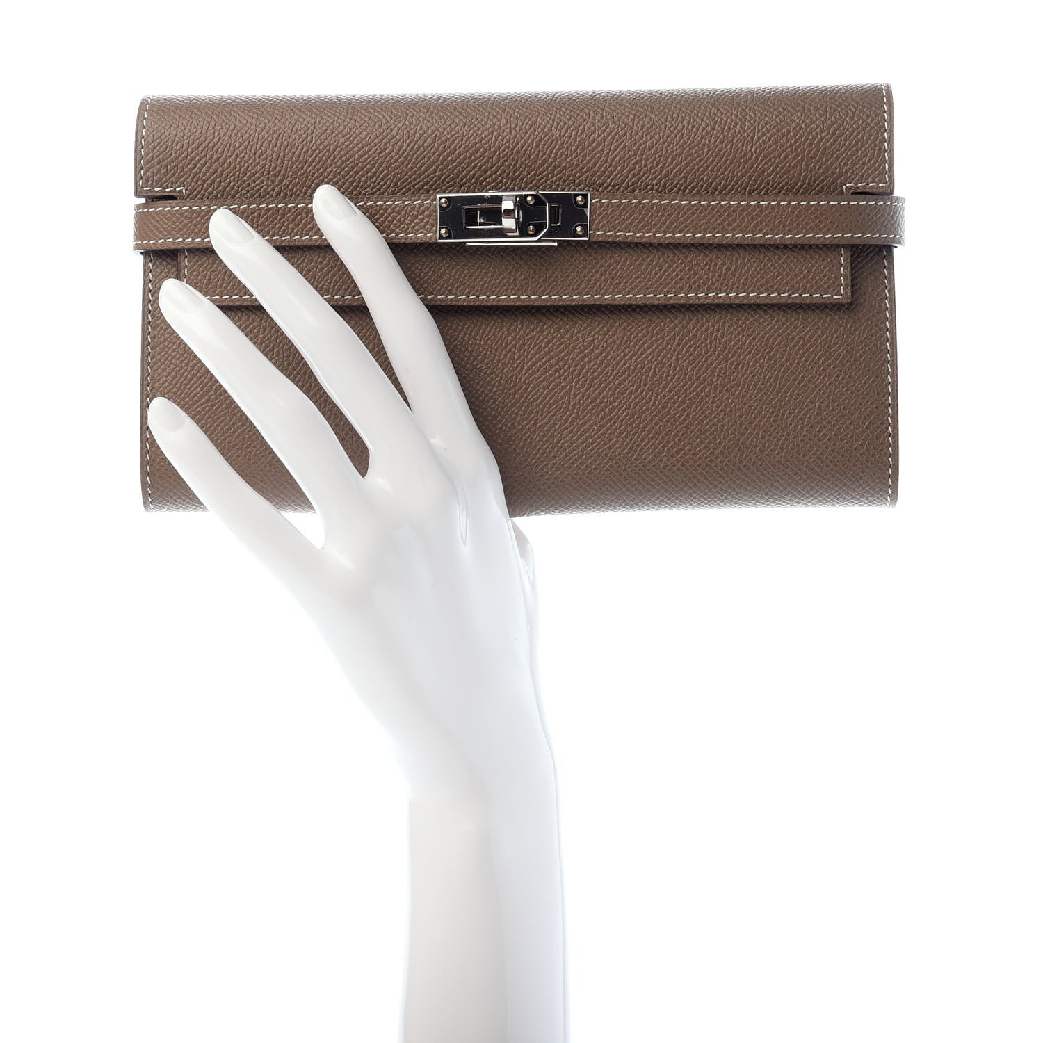 Hermes Epsom Kelly Longue Wallet Etoupe 2 of 6