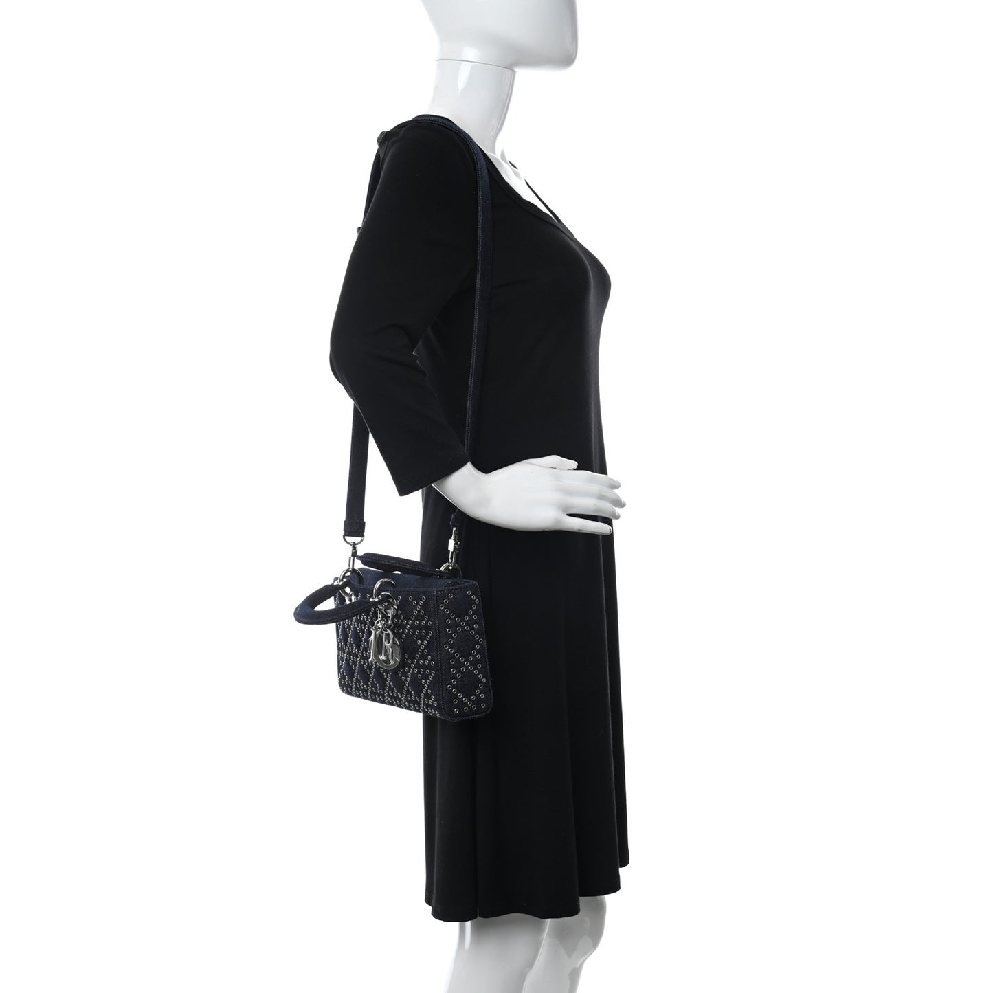Denim Cannage East West Lady Dior Black
