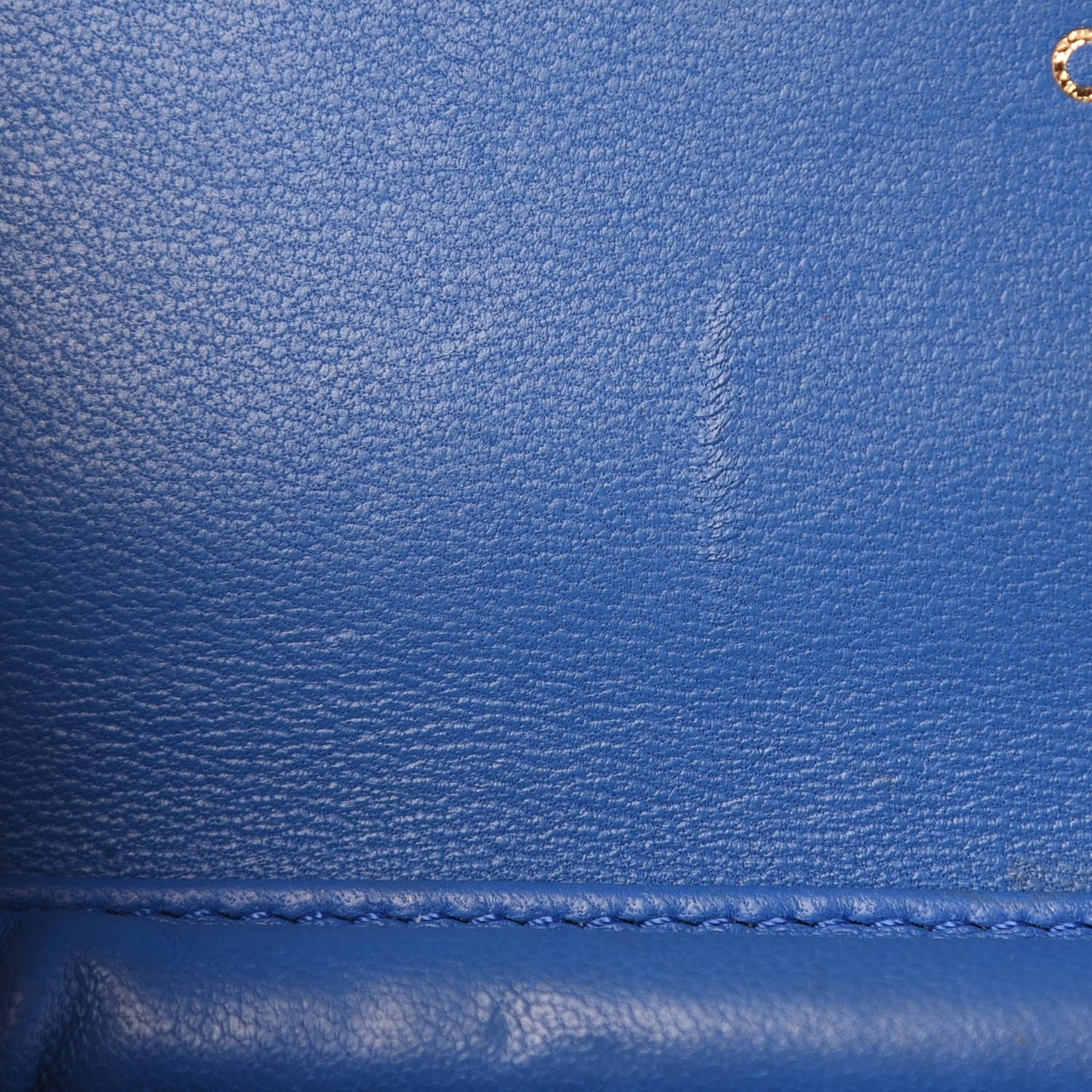 Chanel Lambskin Quilted Wallet On Chain WOC Blue 6 of 15