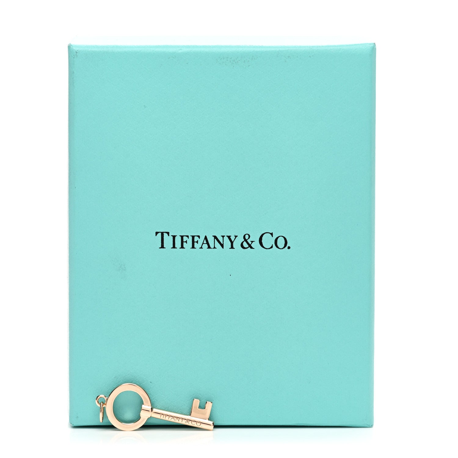 Tiffany 18K Rose Gold Modern Keys Open Round Key Pendant 4 of 4