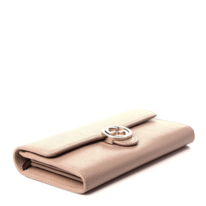 Gucci Dollar Calfskin Interlocking G Continental Wallet Camelia 4 of 9