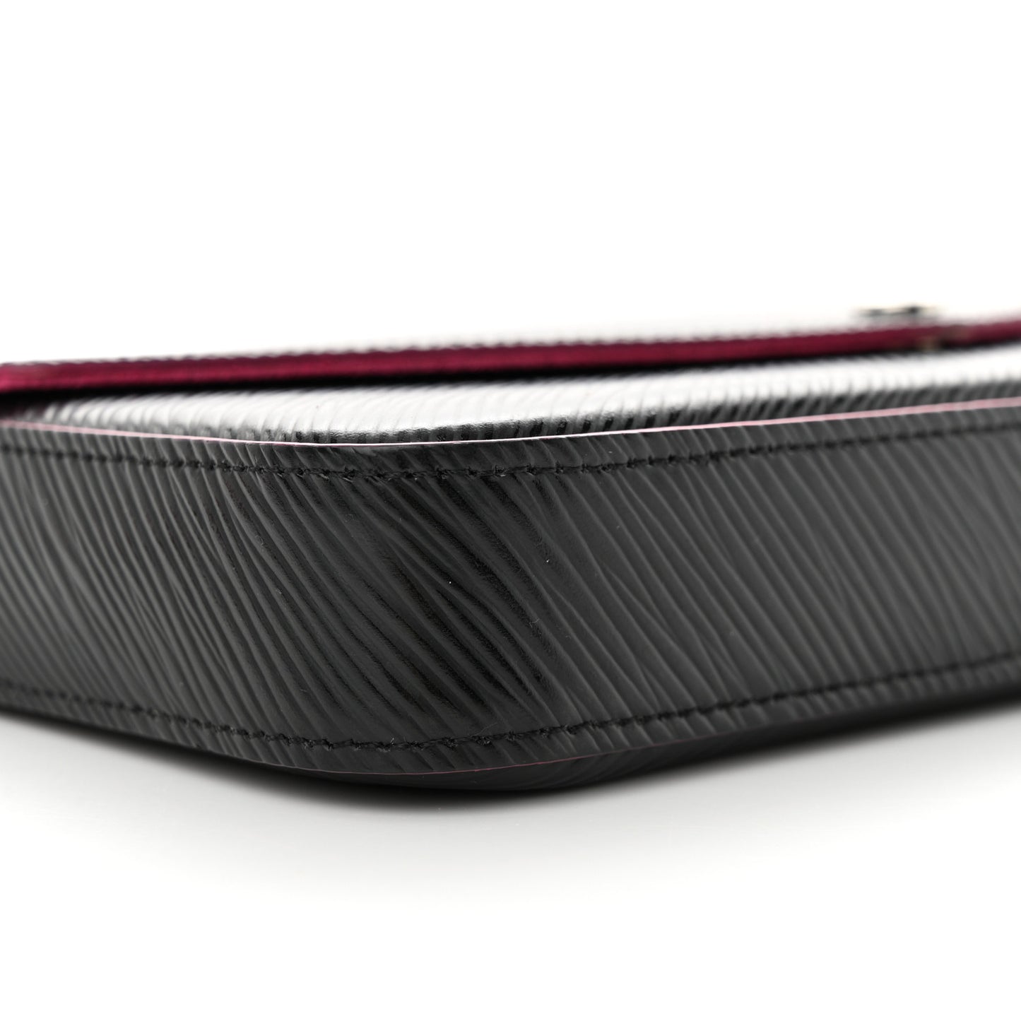 Epi Pochette Felicie Black Hot Pink