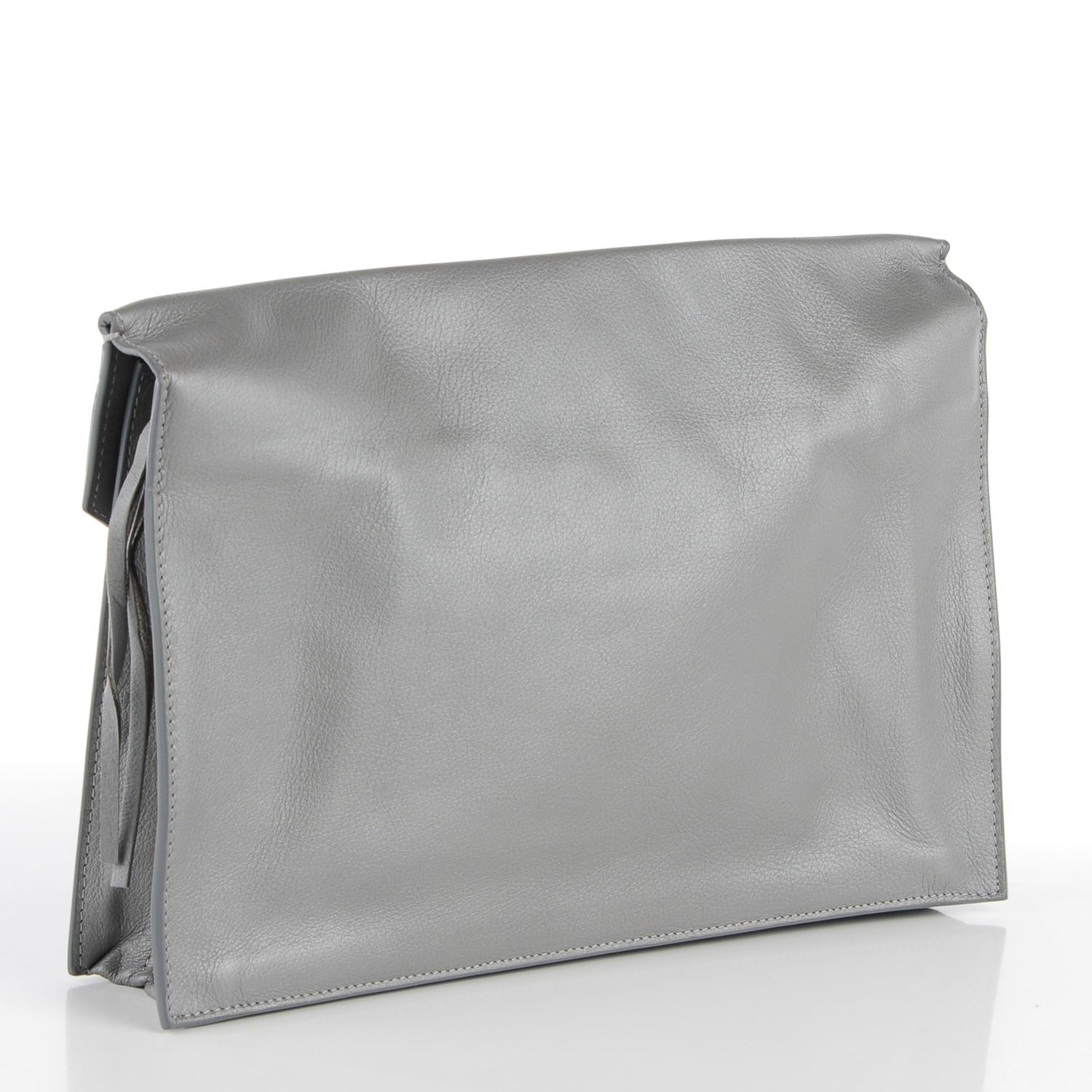 Balenciaga Veau Papier Sight Clutch Gris Metal 3 of 11