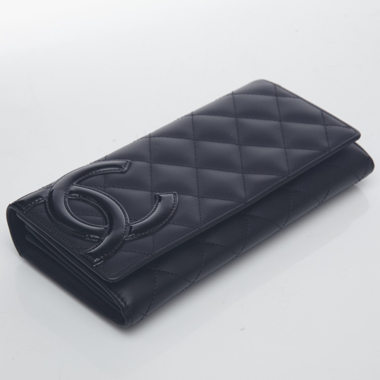 Chanel Calfskin Quilted Cambon Flap Wallet Black 5 of 10