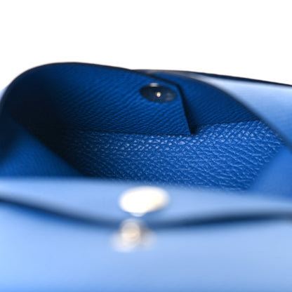 Hermes Epsom Calvi Duo Card Case Bleu Zanzibar 7 of 9