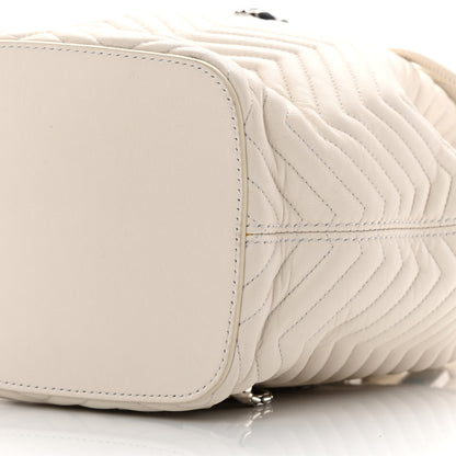 Bulgari Calfskin Quilted Serpenti Forever Backpack White 10 of 11