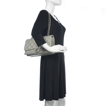 Chanel Lambskin Quilted Large 3 Flap Bag Grey 2 of 20