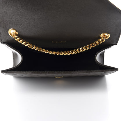 Saint Laurent Grain De Poudre Textured Mixed Matelasse Triquilt Small Monogram Satchel Pebble 5 of 10