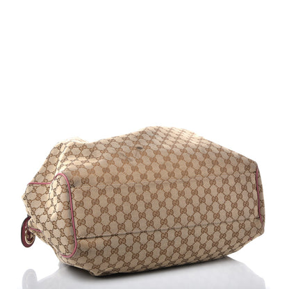 Gucci Monogram Large Sukey Tote Beige Peonia Flower 4 of 12