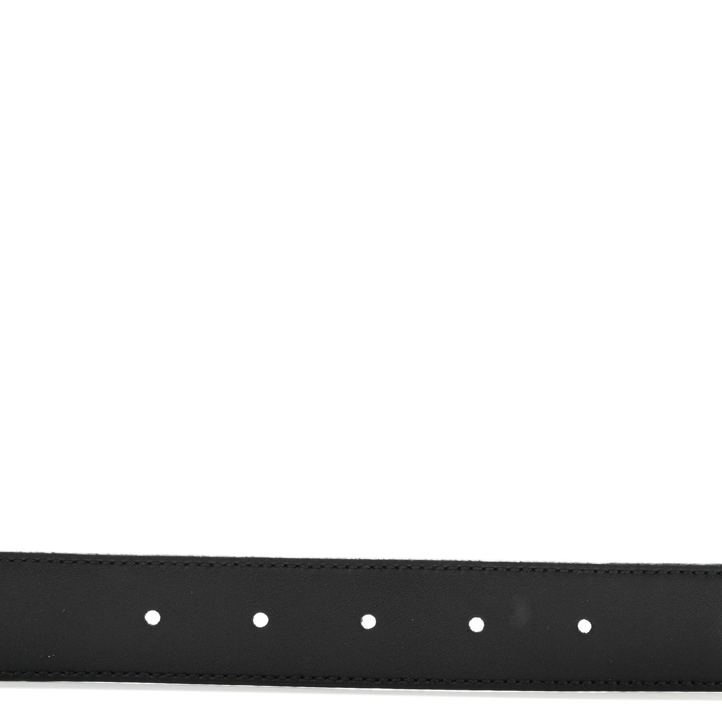 Calfskin Baguette Crystal Double G 30mm Belt 80 32 Black
