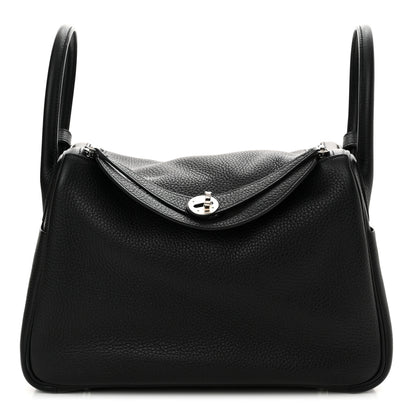 Hermes Taurillon Clemence Lindy 30 Black 1 of 11