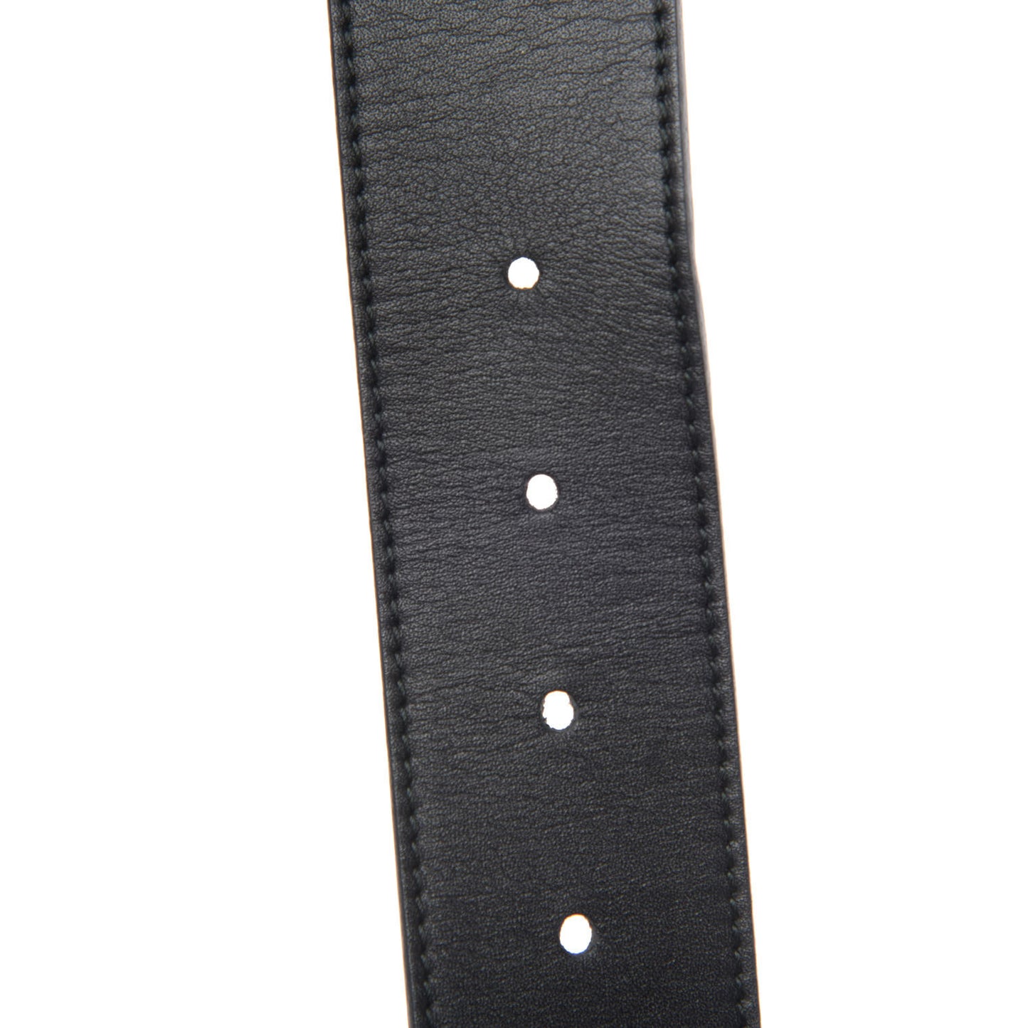 Moon Calfskin Pearl Double G 40mm Belt 95 38 Black Cream