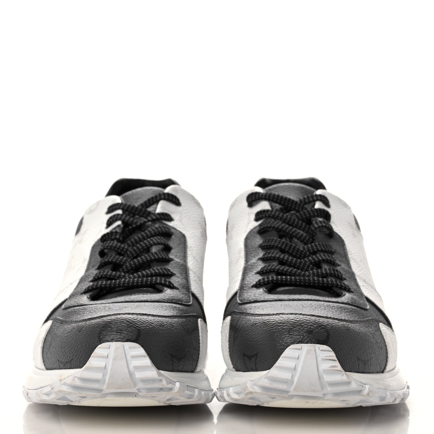 Calfskin Monogram Run Away Sneakers 9.5 Gray