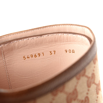 Gucci GG Monogram Calfskin Lola Tall Boots 37 Beige Ruggine Cuir 8 of 9