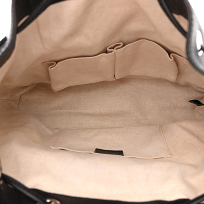 Gucci Cellarius Calfskin Medium Bamboo Backpack Black 5 of 12