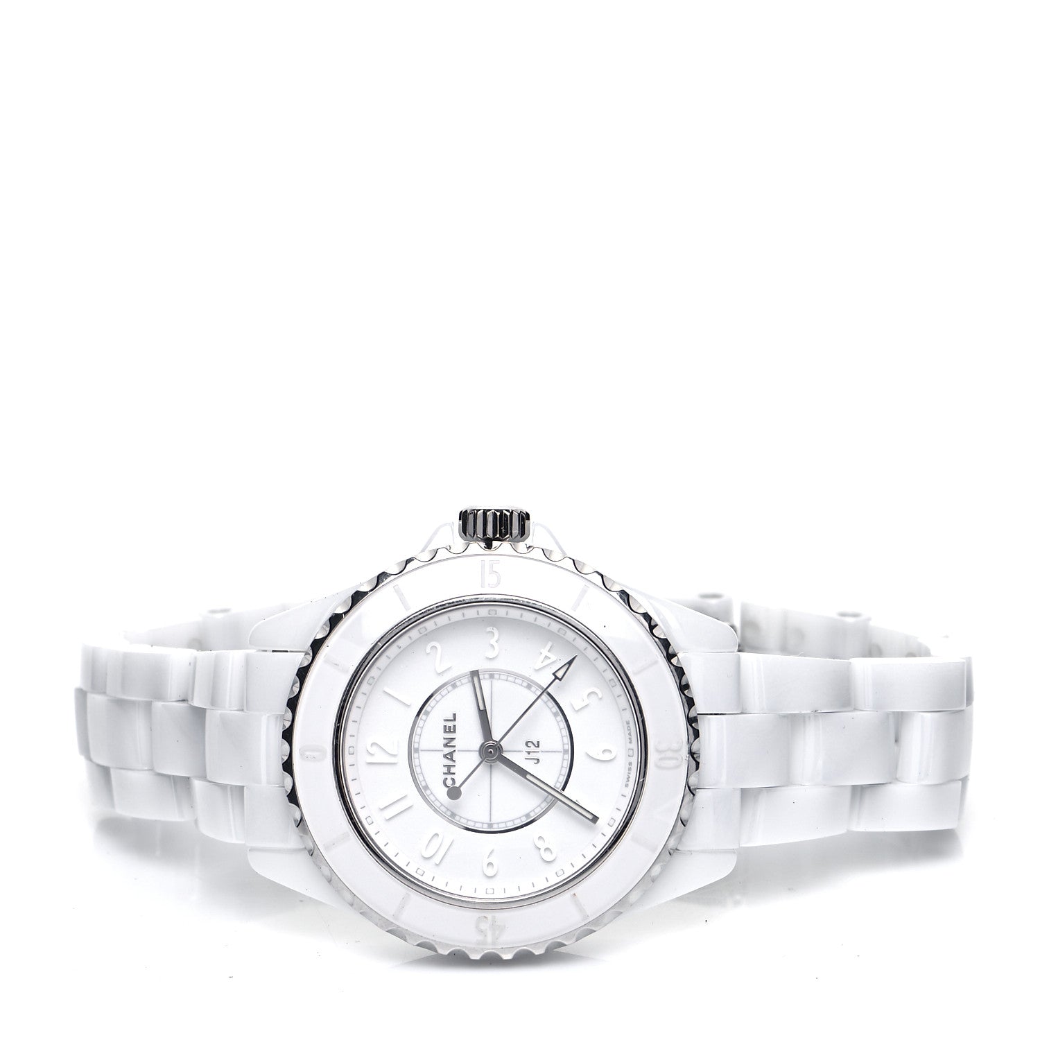 Chanel Stainless Steel Ceramic 33mm J12 Phantom Quartz Watch White 2 of 5