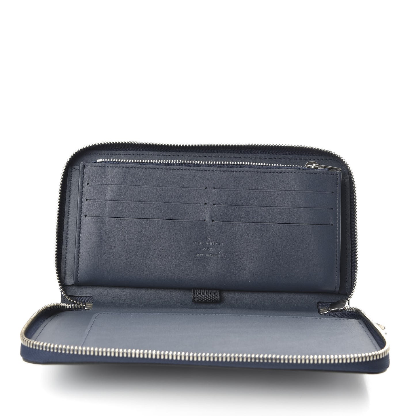 Cuir Ombre Zippy Organizer Wallet Navy