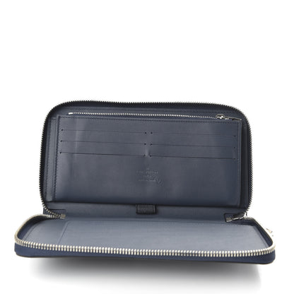 Louis Vuitton Cuir Ombre Zippy Organizer Wallet Navy 5 of 6