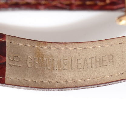 Cartier Sterling Silver Vermeil Alligator 33mm Must De Cartier Quartz Watch Burgundy 9 of 9