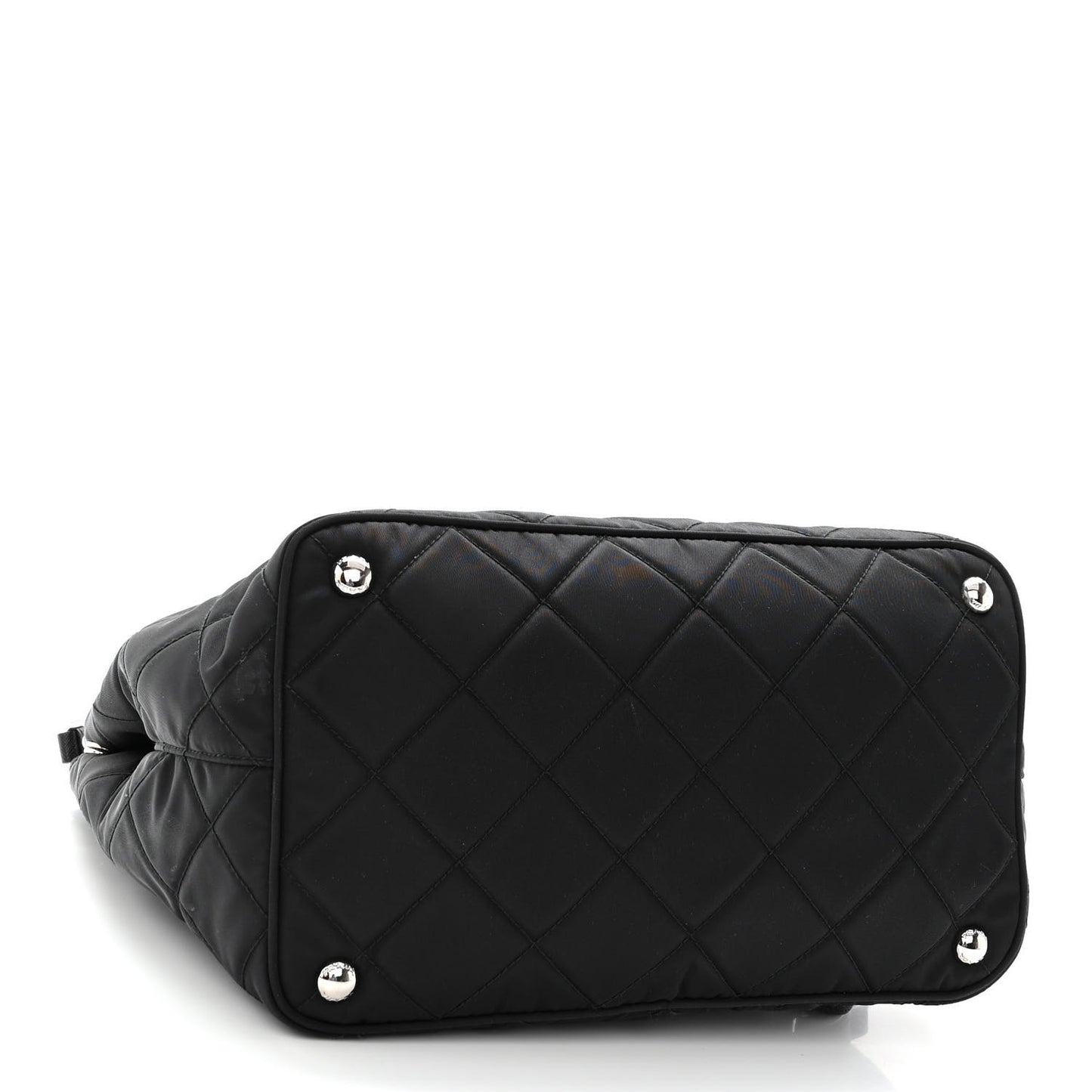 Nylon Tessuto Impuntu Quilted Tote Black