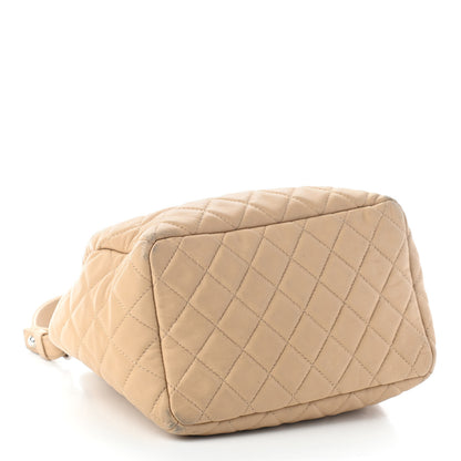 Chanel Lambskin Quilted Small CC Chain Bucket Bag Beige 4 of 11