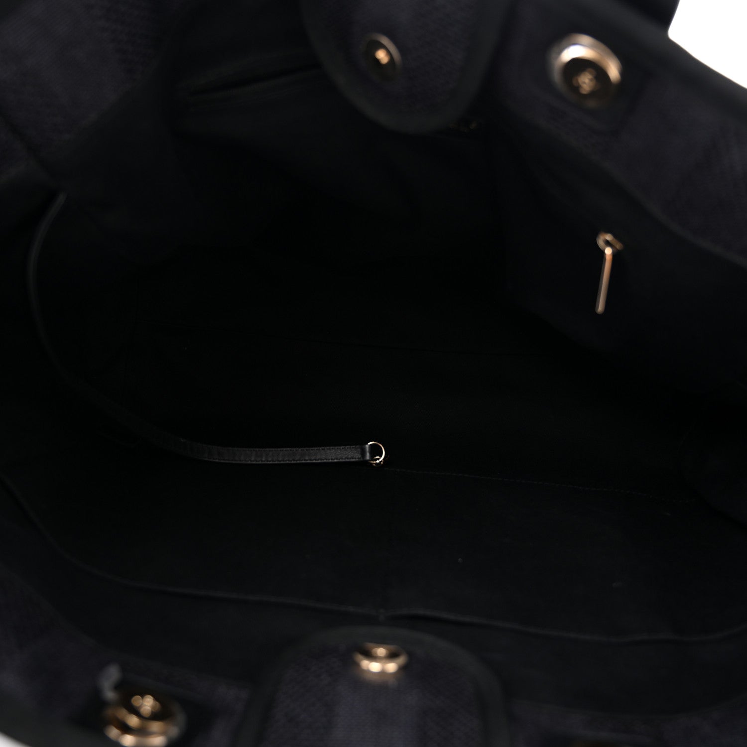 Chanel Mixed Fibers Calfskin Striped Large Deauville Tote Black 5 of 12