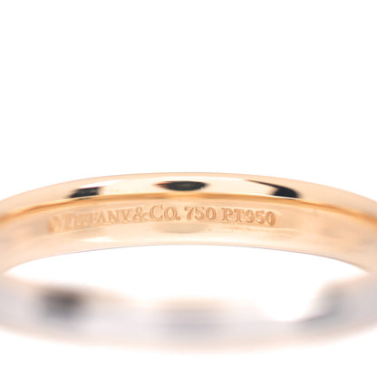 Tiffany Platinum 18K Yellow Gold Lucida 4mm Band Ring 68 12 4 of 4