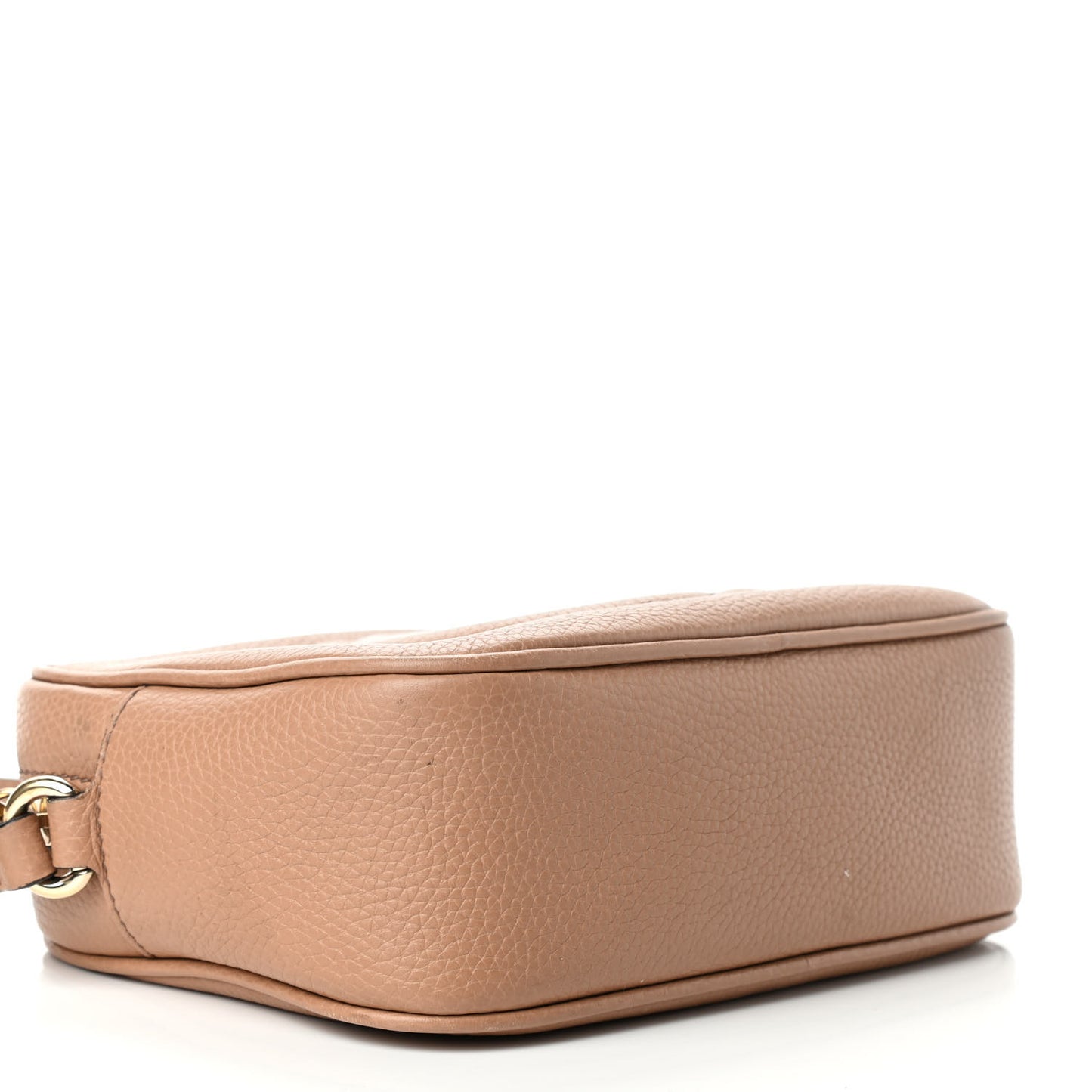Pebbled Calfskin Small Soho Disco Bag Rose Beige