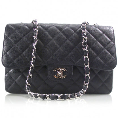 Chanel Caviar JUMBO Classic Flap Dark Navy Blue 1 of 10