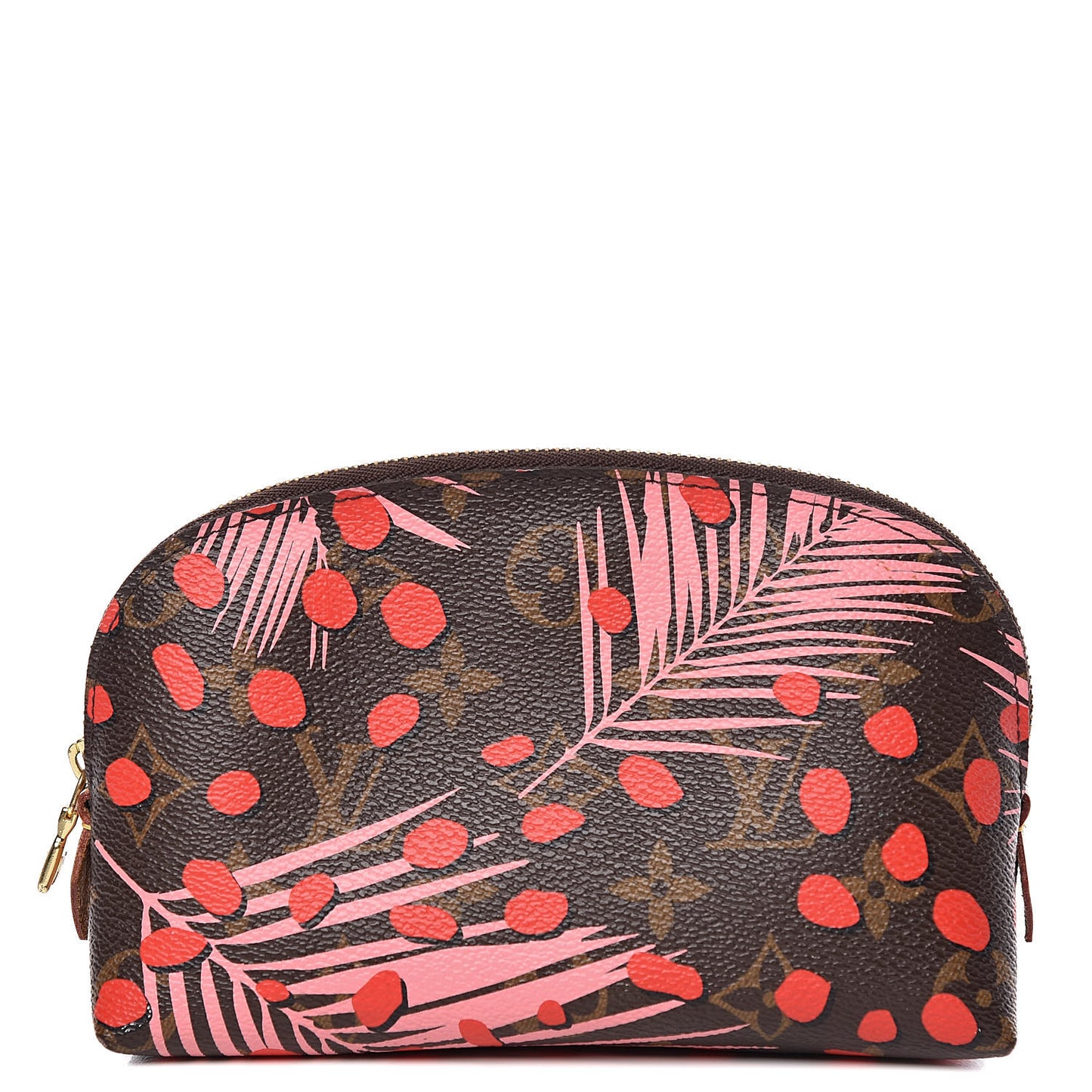 Monogram Jungle Dots Cosmetic Pouch Sugar Pink Poppy