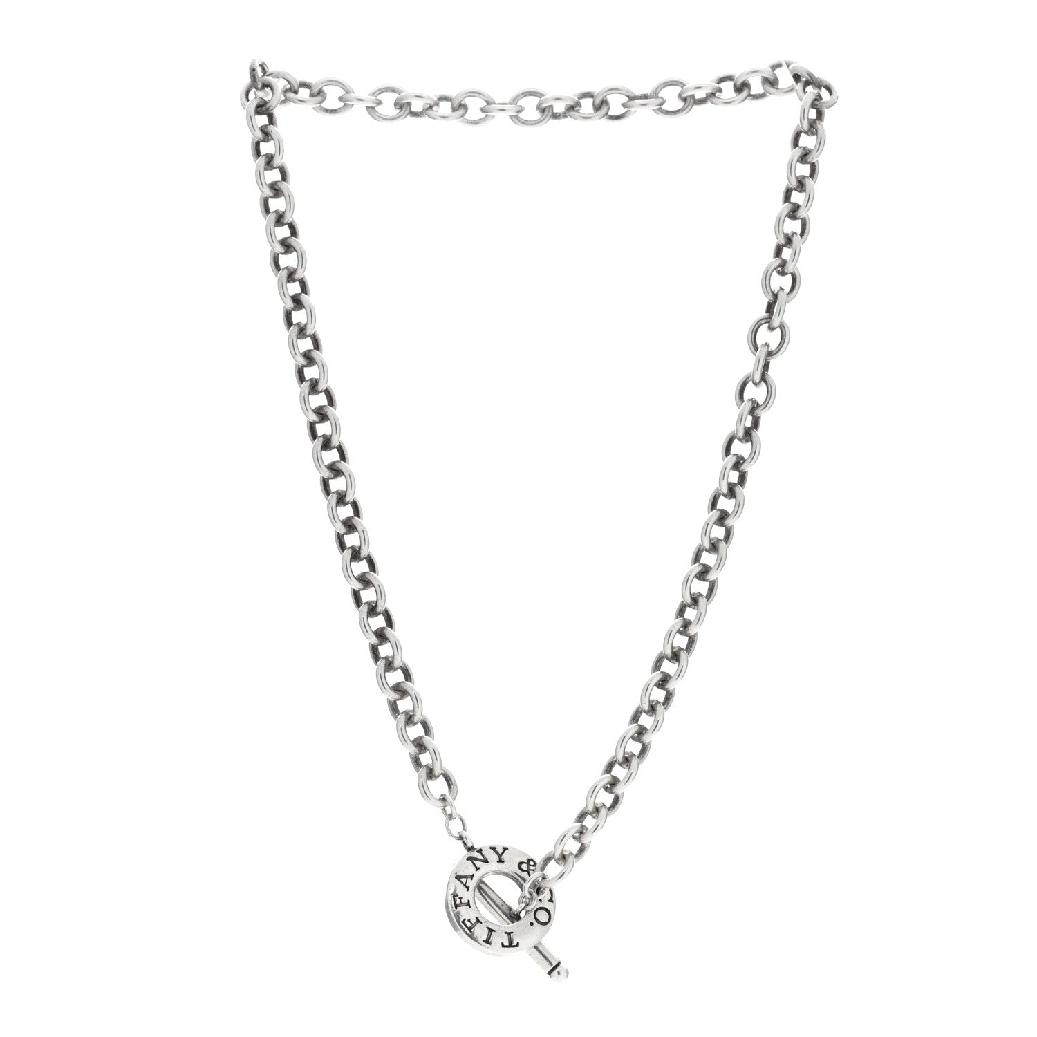 Tiffany Sterling Silver 1837 Toggle Necklace 3 of 4