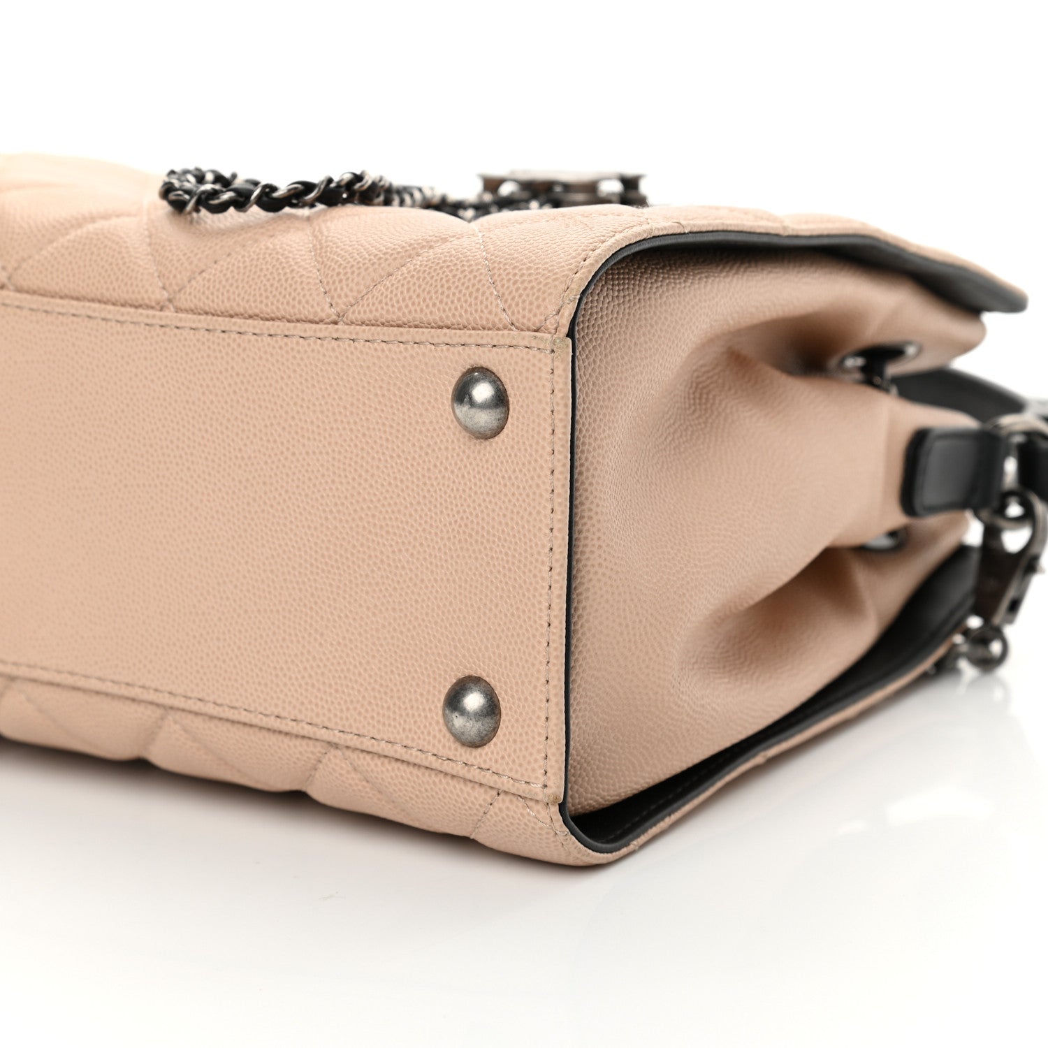 Chanel Caviar Quilted Small CC Bucket Bag Beige 9 of 9