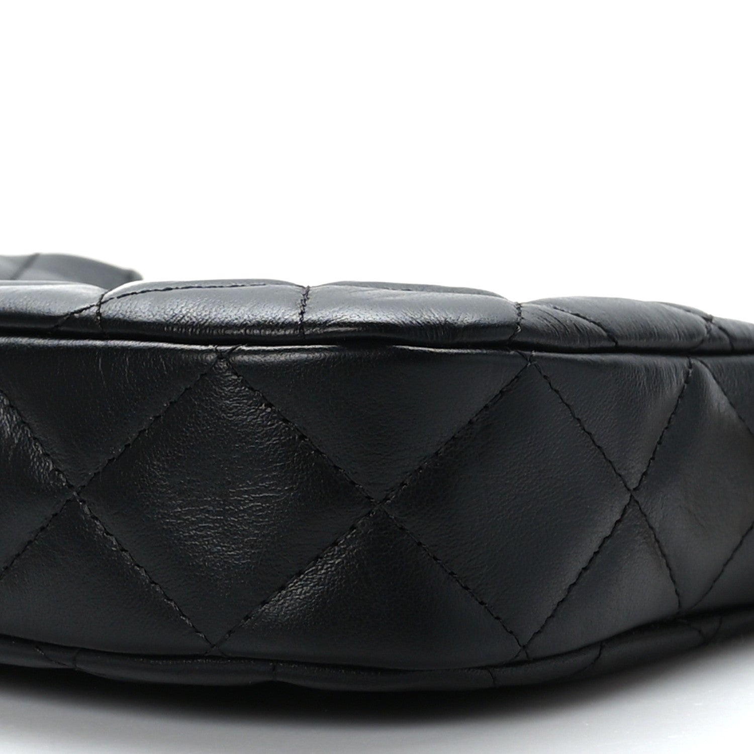 Chanel Crumpled Calfskin Quilted Braided CC Small Hobo Black 9 of 9