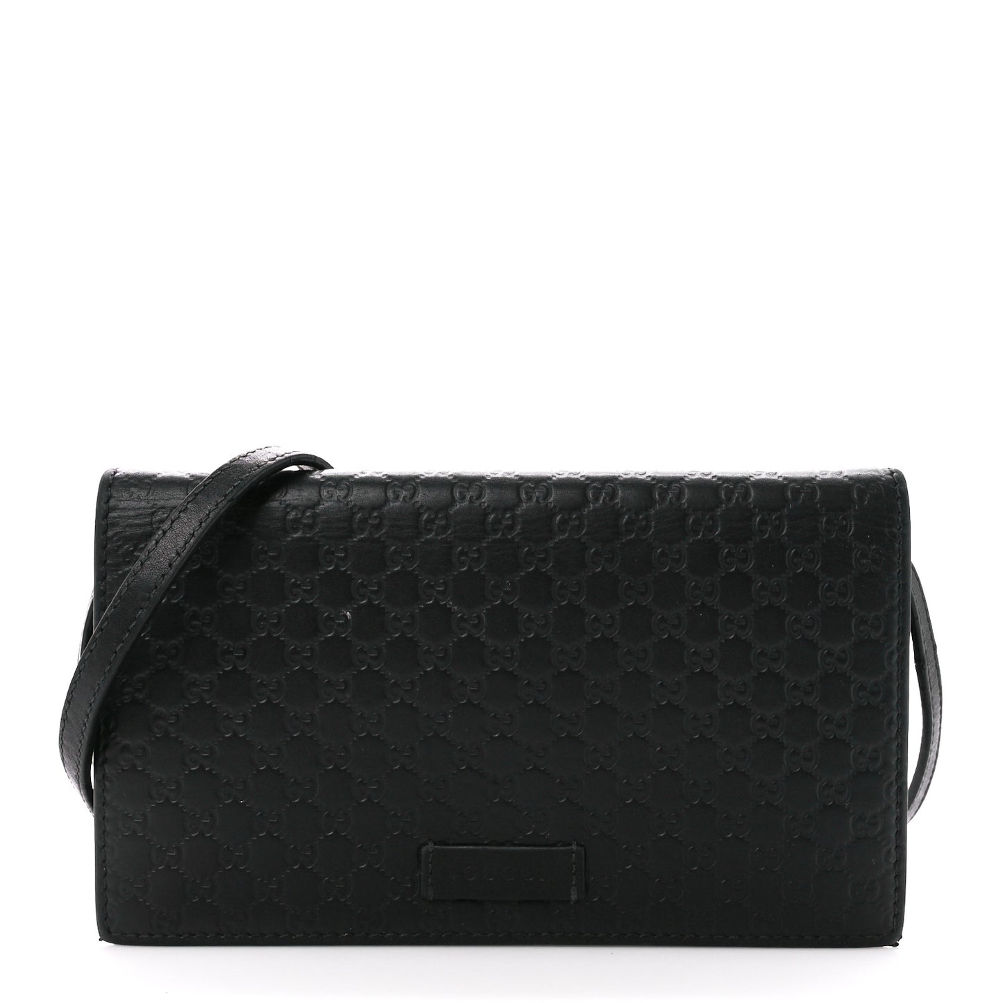 Microguccissima Crossbody Wallet Black