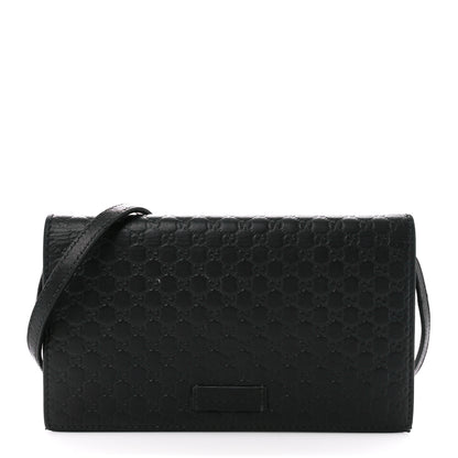 Gucci Microguccissima Crossbody Wallet Black 1 of 11
