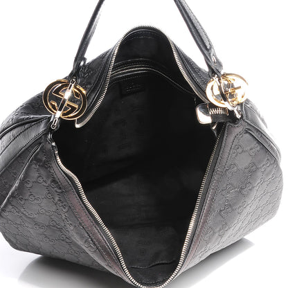 Gucci Guccissima GG Twins Large Hobo Black 5 of 9