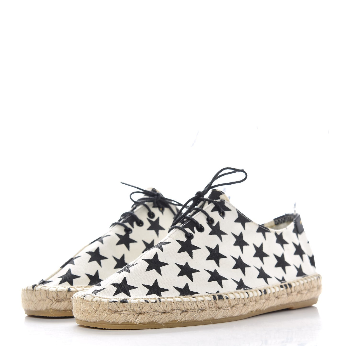 Canvas Espadrille Stars Sneakers 36.5 Cream Black
