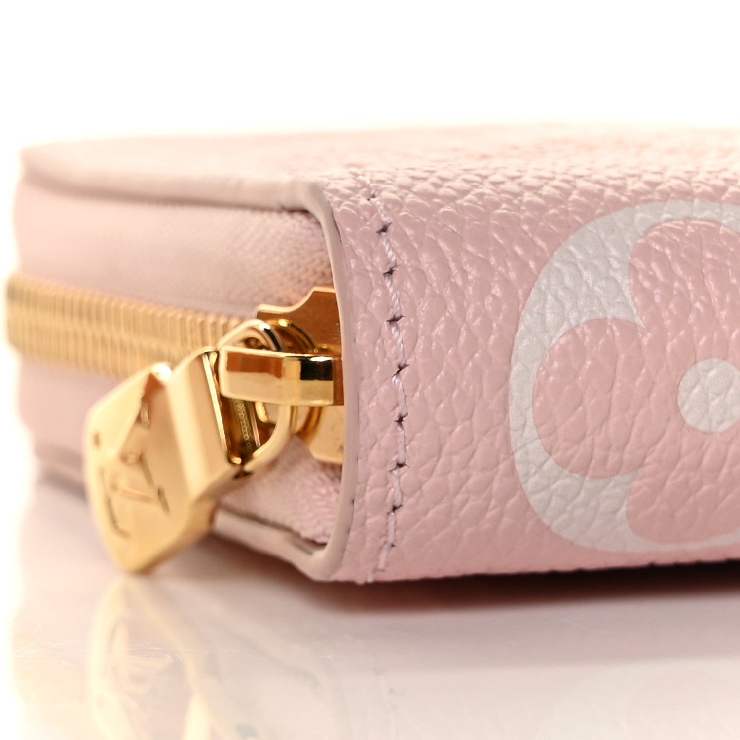 Louis Vuitton Empreinte Monogram Giant Broderies Zippy Wallet Pink Creme 7 of 9