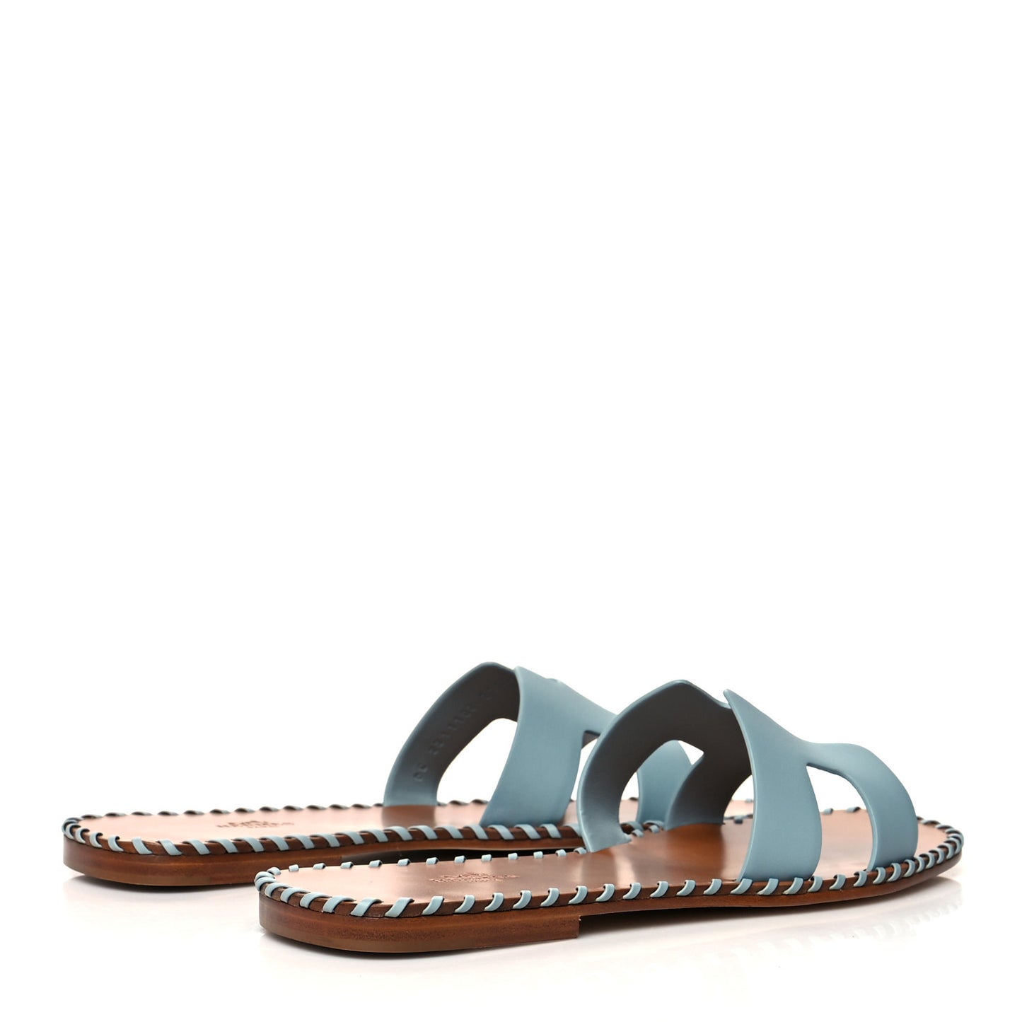 Box Calfskin Braided Oran Sandals 40.5 Vert D'Eau