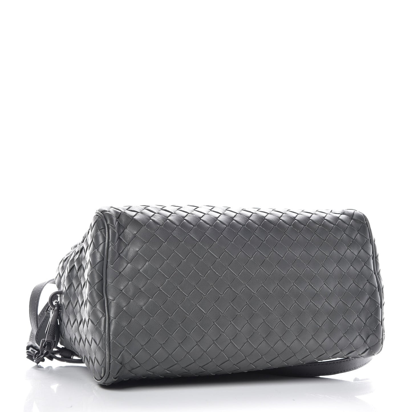 Nappa Intrecciato Mini Boston Light Grey