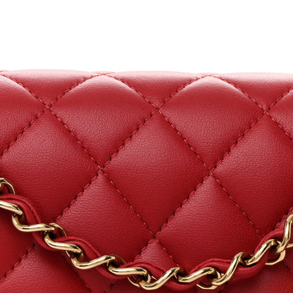 Chanel Lambskin Quilted Small Double Flap Red 8 of 11