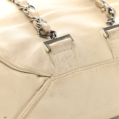 Chanel Lambskin CC Flap Backpack White 17 of 19