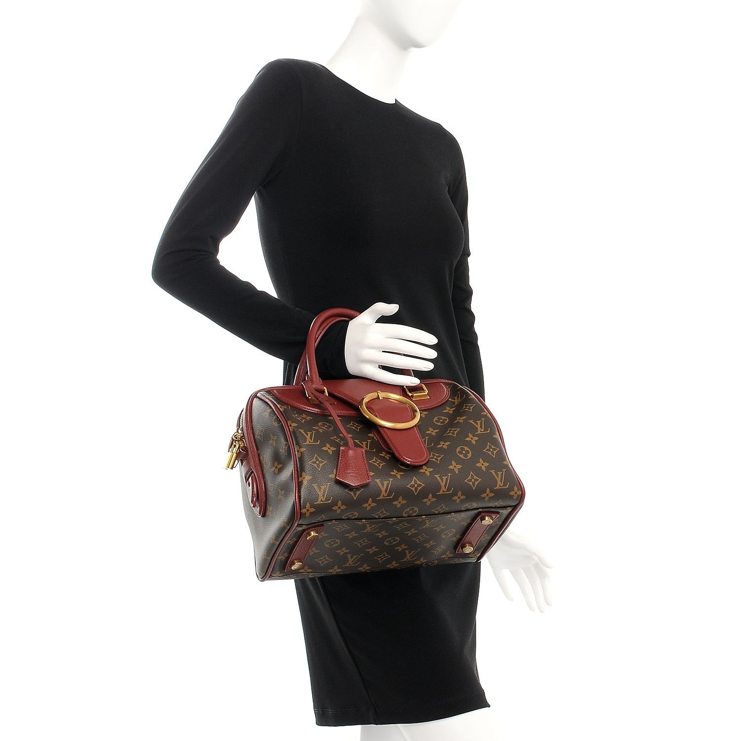 Louis Vuitton Monogram Golden Arrow Speedy Burgundy 2 of 10